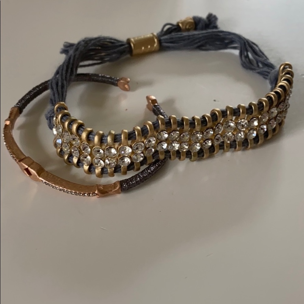 Grey and gold/rose gold bracelet set